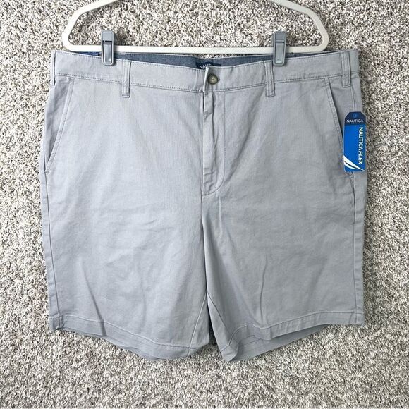 Nautica Shorts Men’s 40 Flex Gray Clipper Classic Fit 8.5” NWT - Picture 1 of 8